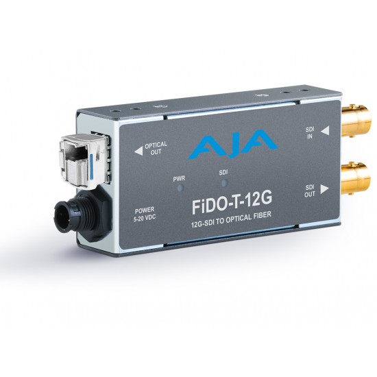 AJA FiDO T 12G – 1-Channel 12G-SDI to Single-Mode LC Fiber Transmitter