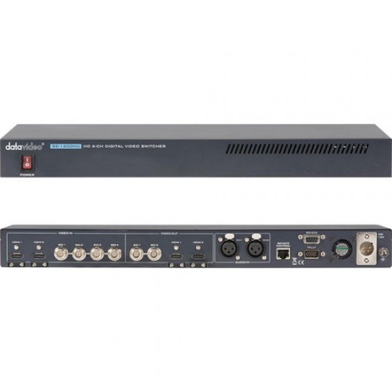 Datavideo SE-1200MU – 6 kanal HD switcher, yazılımla ve opsiyonel kontrol paneliyle kontrol edilebilir