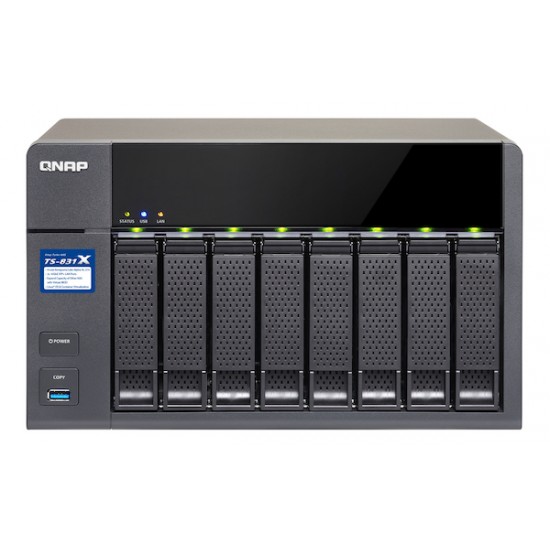 QNAP TS-831X – 4GB RAM Yüksek Performanslı NAS Depolama Ünitesi (Network Attached Storage)